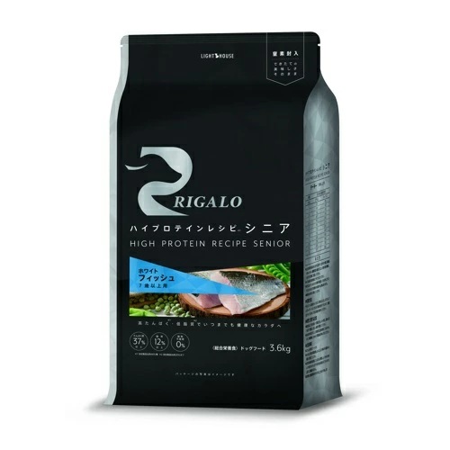 【RIGALO(リガロ)】フィッシュ 7歳以上用ドッグフード【グレインフリー】【3.6kg】魚 高たんぱく ハイプロテイン  ヘルシー アンチエイジング EPA DHA アスタキサンチン