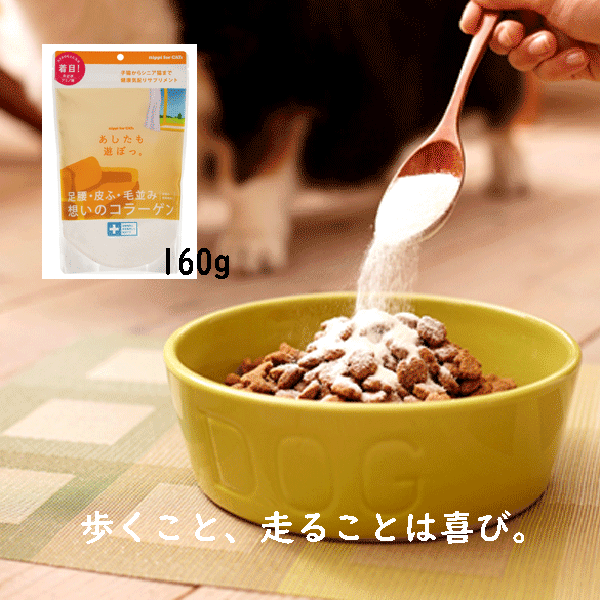 あしたも遊ぼっ。160g 牛由来コラーゲン 足腰 毛艶 コラーゲン ペプチド ニッピ (猫用)