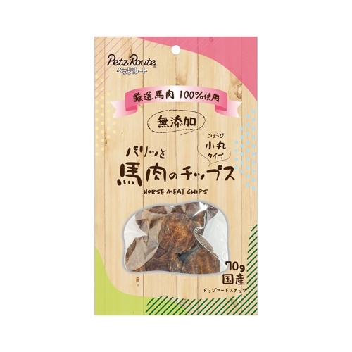 【ペッツルート】パリッと馬肉のチップス　(70g)  〈犬用〉