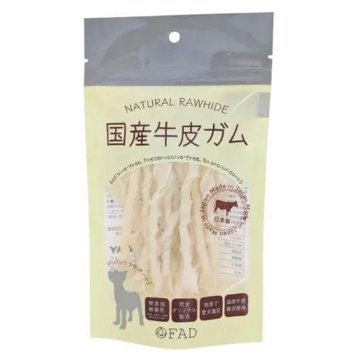 【FAD】ファッド　国産牛皮ガム　ロッド （約50g）  国産馬皮  デンタルケア  おやつ  ご褒美  無添加