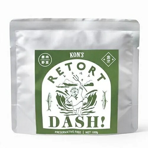 【KON’S MARKET】コンズマーケット　コンズダシ　鹿&野菜（100g）  国産真鯛  魚介出汁  乳酸菌発酵物  レトルト  水分補給  保存食  トッピング  ご褒美