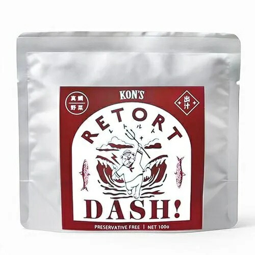 【KON’S MARKET】コンズマーケット　コンズダシ　鯛&野菜（100g）  国産真鯛  魚介出汁  乳酸菌発酵物  レトルト  水分補給  保存食  トッピング  ご褒美