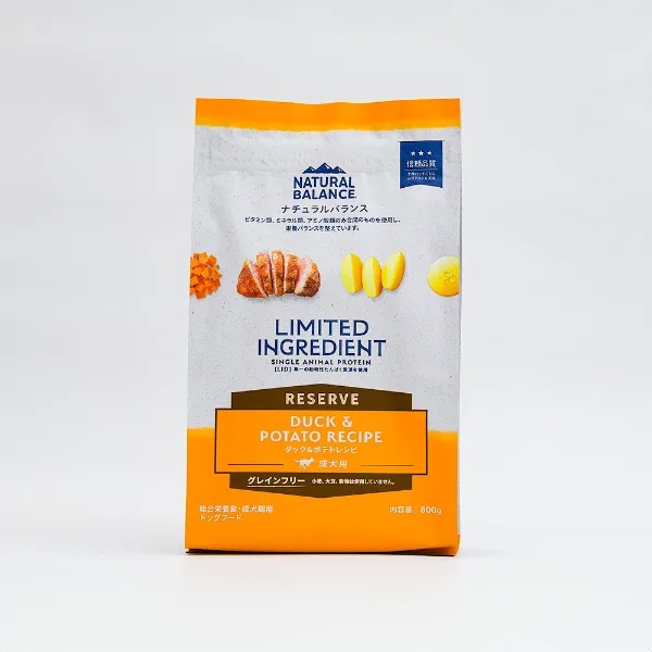 【NATURAL BLANCE】ナチュラルバランス   LID 成犬用  ダック&スイートポテトレシピ 　(800g・2kg・5kg)