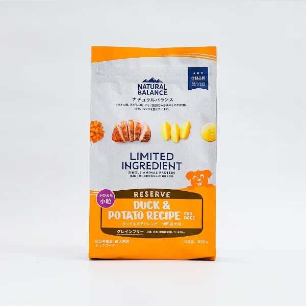 【NATURAL BLANCE】ナチュラルバランス   LID 成犬用  ダック&スイートポテトレシピ  小粒  (800g・1.8kg)