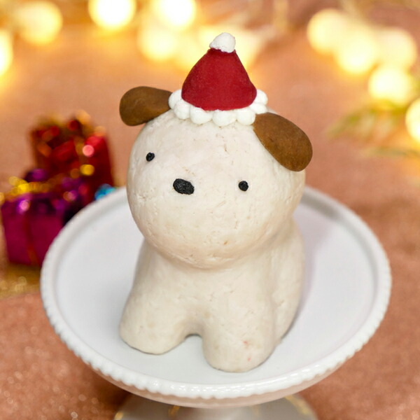【予約受付中★12月10日まで】2025年愛犬用クリスマスケーキ★無添加★ 犬用ケーキ お肉のわんこサンタ【地域別送料別・クール便込み】[はなとしっぽ]無添加  健康に配慮  安心安全  国産素材   乳糖フリー  グルテンフリー   鶏肉