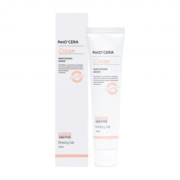 【PetO’CERA】Ceramide Cream / ペットセラ　セラミドクリーム  犬・猫用 【70ml】 保湿  乾燥  皮膚・お腹・肉球ケア  スクラワン  シアバター  天然由来成分