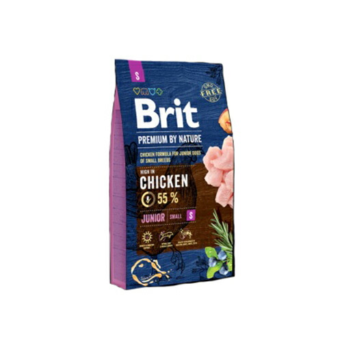 【Brit】ブリットプレミアム ジュニア S（小粒）【8kg】小粒タイプ  鶏肉  小型犬の仔  妊娠授乳