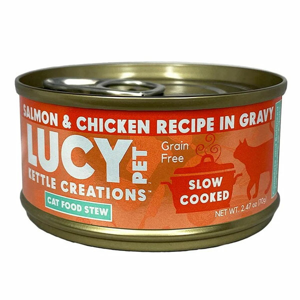 【LUCY PET】ルーシーペット　キャットシチュー　サーモン＆チキン   缶詰（70g）シチュータイプ  ウェットフード  プレバイオティクス  穀物不使用  食物繊維  栄養豊富