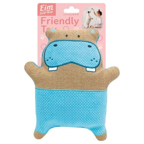 【Eim】カバさん　スクイーカー  カシャカシャ音  ピーピー音  麻素材