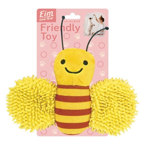 【Eim】ミツバチちゃん　スクイーカー  オーラルケア  カシャカシャ音  ピーピー音  モップ生地