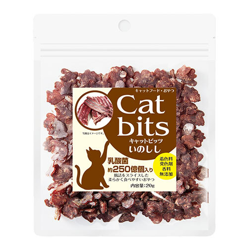 【Cat bits】キャットビッツ　いのしし（20g） おやつ  乳酸菌  猪肉  タウリン  ビタミンB群  高たんぱく 低脂肪 アレルギー対応  着色料・発色剤・香料無添加